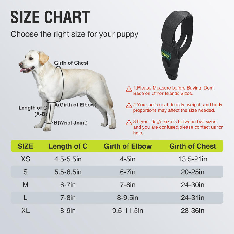 Dog Front Leg Brace for Elbow Hygroma Dysplasia Shoulder Dislocation Elbow Calluses Elbow Pads for Dogs Prevent Licking Wound Left Leg M