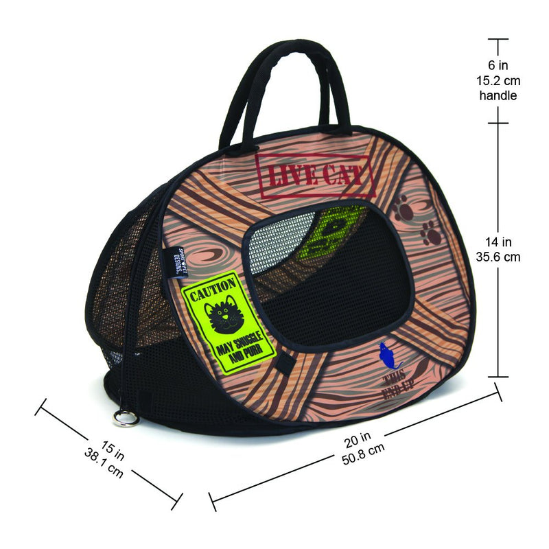SportPet Designs Pop Open Cat Carrier (Pattern) 20" Pattern - PawsPlanet Australia