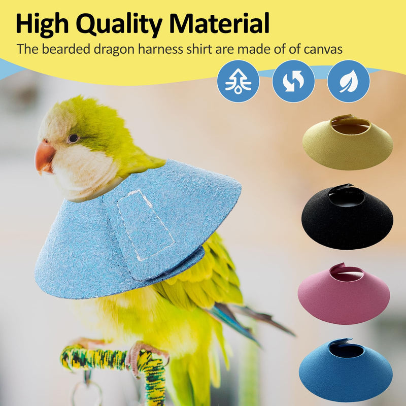 4Pack Bird Cone Collar, Anti-Grab Feather Plucking Wound Healing Safety Elizabethan Collar, Protective Recovery Cones for Budgerigar Cockatiel Lovebirds Cockatoo Parrots (XS) XS - PawsPlanet Australia