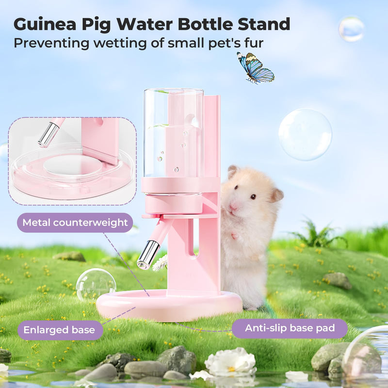 mini&moe Hamster Water Bottle No Drip – 4 oz Guinea Pig Water Bottle for Glass Tank with Adjustable Stand, Leak Proof Small Animal Water Dispenser for Cage for Gerbil Chinchilla Ferret Hedgehog - PawsPlanet Australia