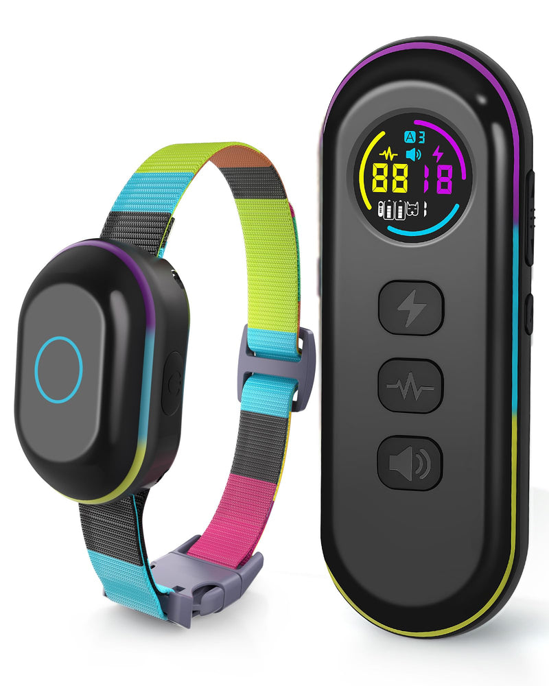 2-in-1 Dog Bark & Shock Collar with Remote Control, Waterproof Barking Collars for Small Medium Large Dogs, 3300Ft Training E- Collars, Rechargeable, Adjustable Beep Vibration Modes & 5 Sensitivity - PawsPlanet Australia
