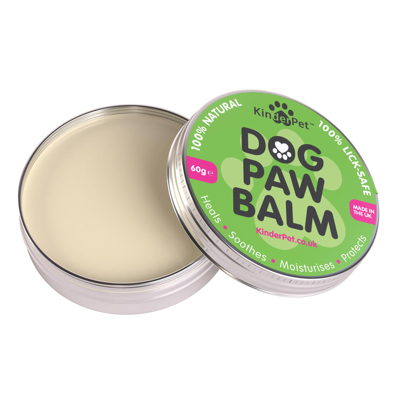 Dog Paw Balm Heal Soothe Moisturise Protect Cracked Dry Damaged Paws Lick-Safe 100% Organic All Natural Ingredients Made in the UK 60g - PawsPlanet Australia