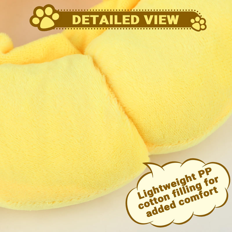 Cat Collar - Protective Collar Cat M - Soft PP Cotton - Prevents Licking and Biting After Surgery - For Recovery of Small Dogs and Cats (Sunflower)
