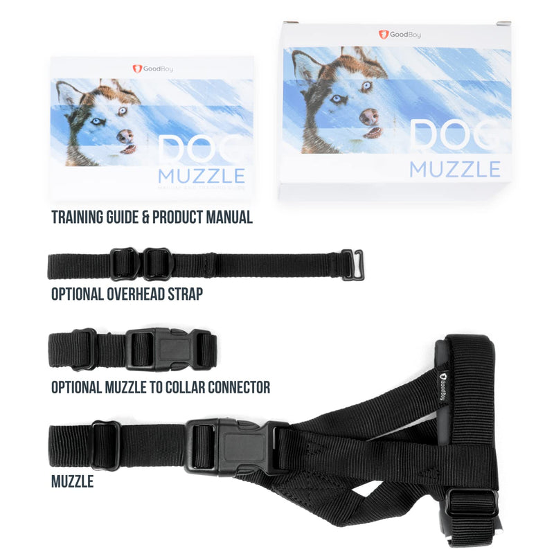 Gentle Muzzle Guard for Dogs - Prevents Biting and Unwanted Chewing Safely Secure Comfort Fit - Soft Neoprene Padding – No More Chafing – Training Guide Helps Build Bonds with Pet (XL, Grey) X-Large (Pack of 1) - PawsPlanet Australia