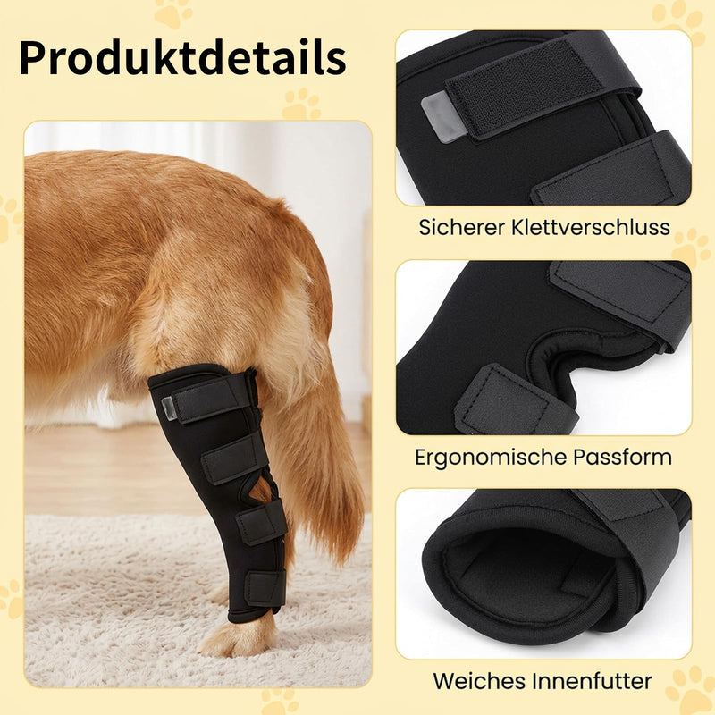 2 pieces of ankle bandage for dogs, lick protection dog bandage for front and hind legs, dog leg bandage for the treatment of wounds, injuries and sprains, supports healing, Gr√∂√ü