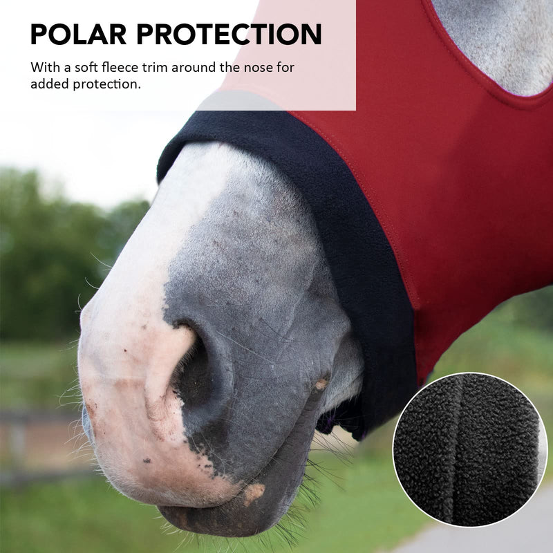 Harrison Howard Stretch Horse Slinky Hood All-Covered Comfortable Horse Sleazy Neck with Zipper -Red Large Red Full (Large) - PawsPlanet Australia