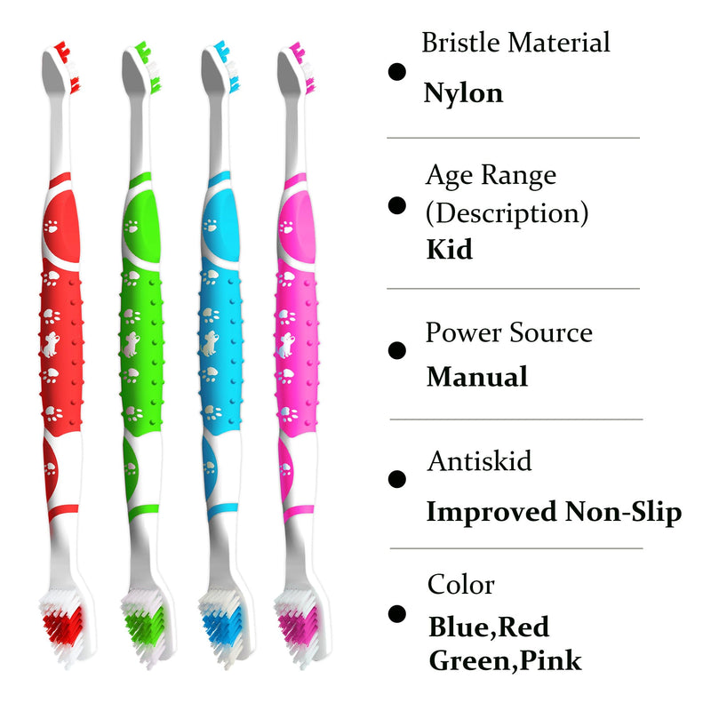 Dog Toothbrush pet Toothbrush Finger Toothbrush Small to Large Dogs,Cats with Soft Bristles Non Slip Dual Head Dog Toothbrush - PawsPlanet Australia