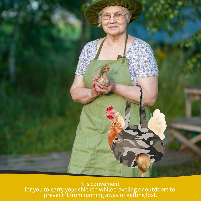 Chicken Holder Bag Chicken Medic Bag Chicken Carrier with Handle Chicken Supplies Catching Hand Bag for Hen Rooster Poultry Chicken Transport (Camouflage (1 Pack)) Camouflage (1 Pack) - PawsPlanet Australia