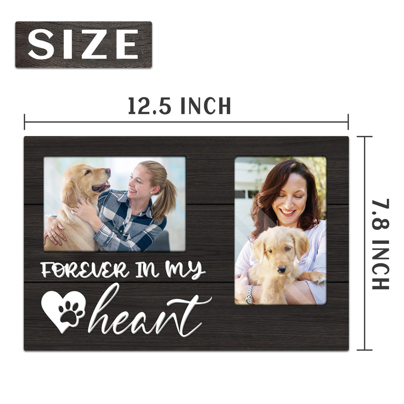 cocomong Dog Memorial Gifts, Pet Memorial Gifts, Dog Memorial Gifts for Loss of Dog Picture Frame 3D Photo Frame, Loss of Dog Sympathy Gift Holds 2 4x6 Inches Photos - PawsPlanet Australia