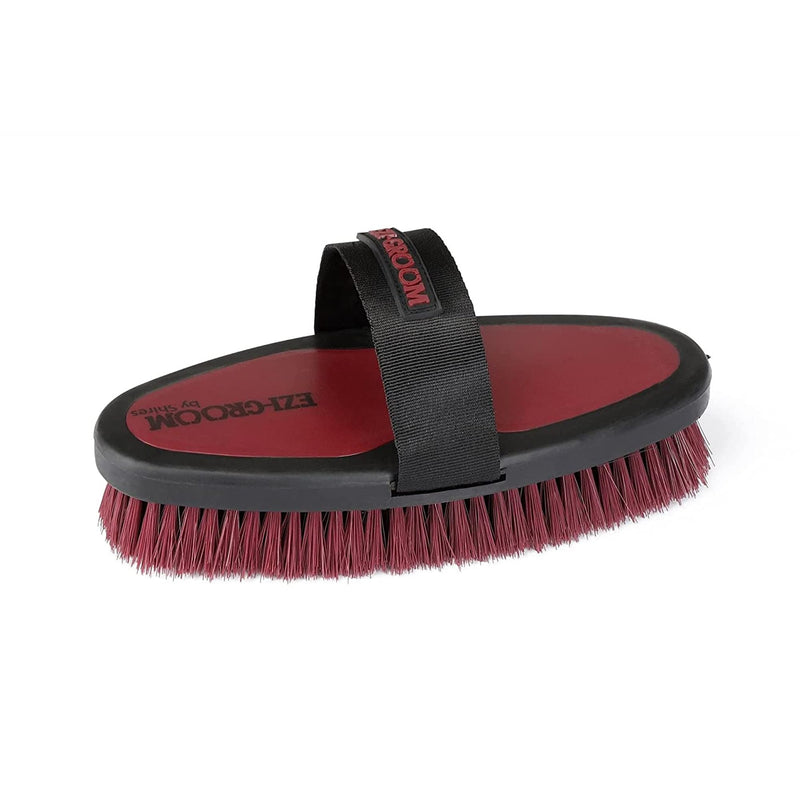 Shires Equestrian Ezi-Groom Grip Horse Body Brush (Orange) - PawsPlanet Australia