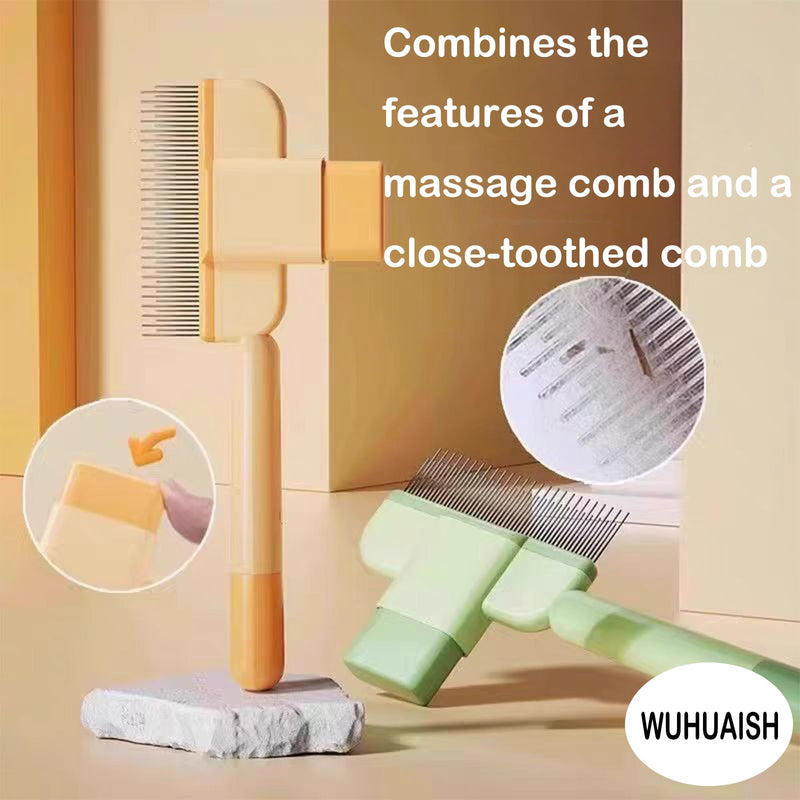 Pet Grooming Brush, brush for dogs, cat fur brush, used for shedding and removing stray hairs for cats and dogs, long-haired cats and dogs, short-haired cats and dogs are suitable. (01 Green) 01 Green - PawsPlanet Australia