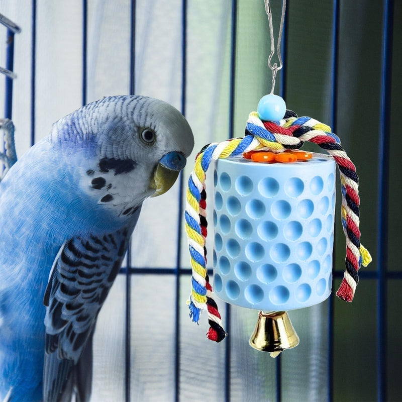 Bird Beak Grinding Stone, KABASI Parrot Chew Toys Calcium Stone with Bells, Chicken Coop Accessories, Cage Toys for Cockatiel Parakeet Budgies Hamster Chinchilla Rabbit African Grey Chick Poultry - PawsPlanet Australia