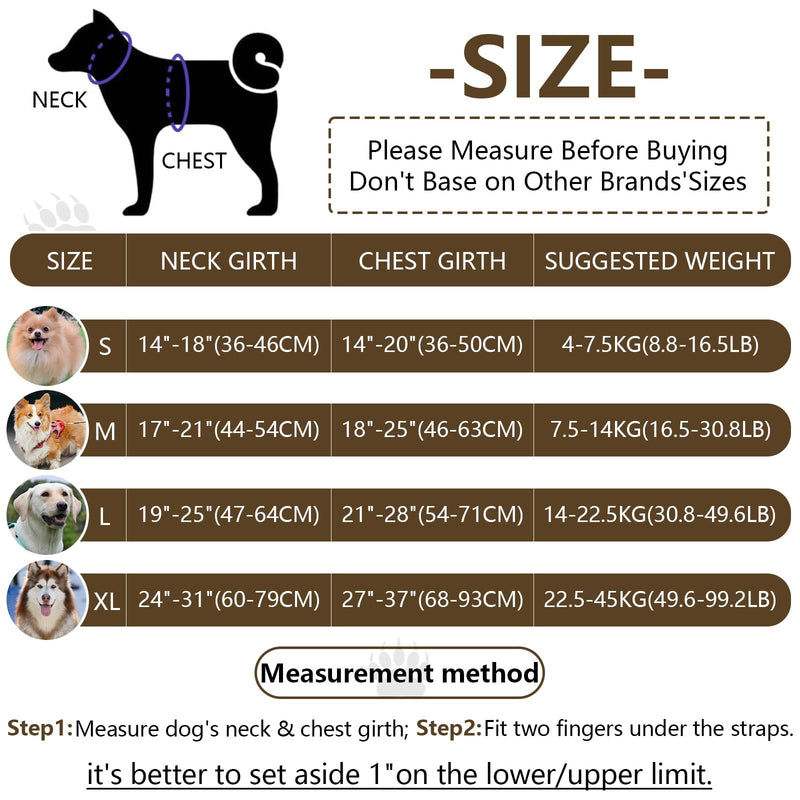 No-Pull Dog Harness with 2 Leash Clips, Adjustable Soft Padded Oxford Vest, Reflective No-Choke Pet Harness with Easy Control Handle (Khaki, Medium) Khaki - PawsPlanet Australia