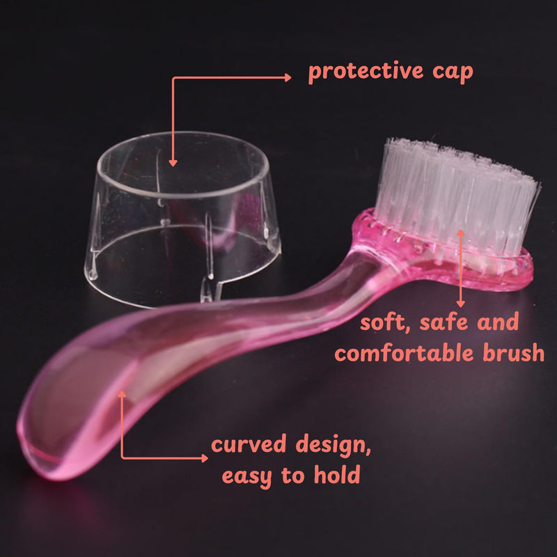 Hedgehog Toe Nail Clippers and Comb Set, 2 Pcs Hedgehog Soft Cleansing Brush and Toenail Clipper with Magnifier, Hedgehogs Massage Combs and Small Nail Clippers, Small Pet Grooming Supplies (Pink) Pink - PawsPlanet Australia
