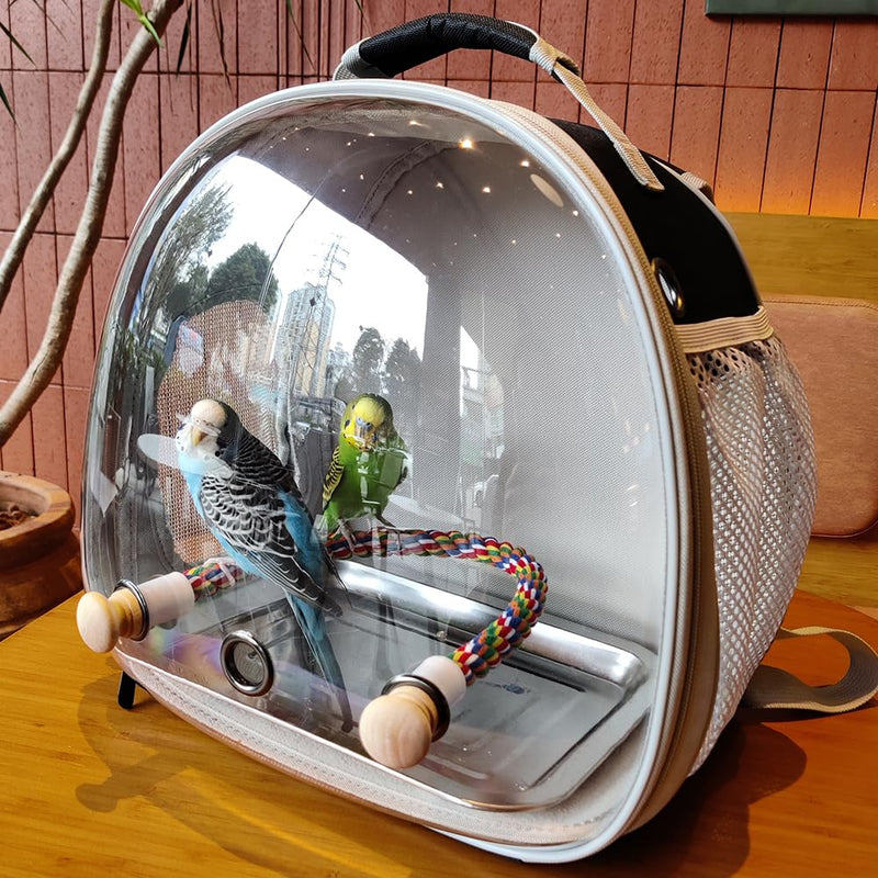 Metal Tray for halinfer Bird Carrier and Clear Bubble Window Small and Large Backpack to Carry Parakeet Parrot Budgies Conure Cockatiel (Silver, Metal Tray) - PawsPlanet Australia
