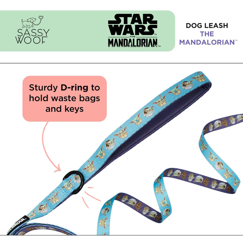 Sassy Woof Star Wars™ The Mandalorian™ Dog Leash 60-Inch with Neoprene Padded Handle - Comfortable, Durable, and Stylish for Small to Large Dogs - PawsPlanet Australia
