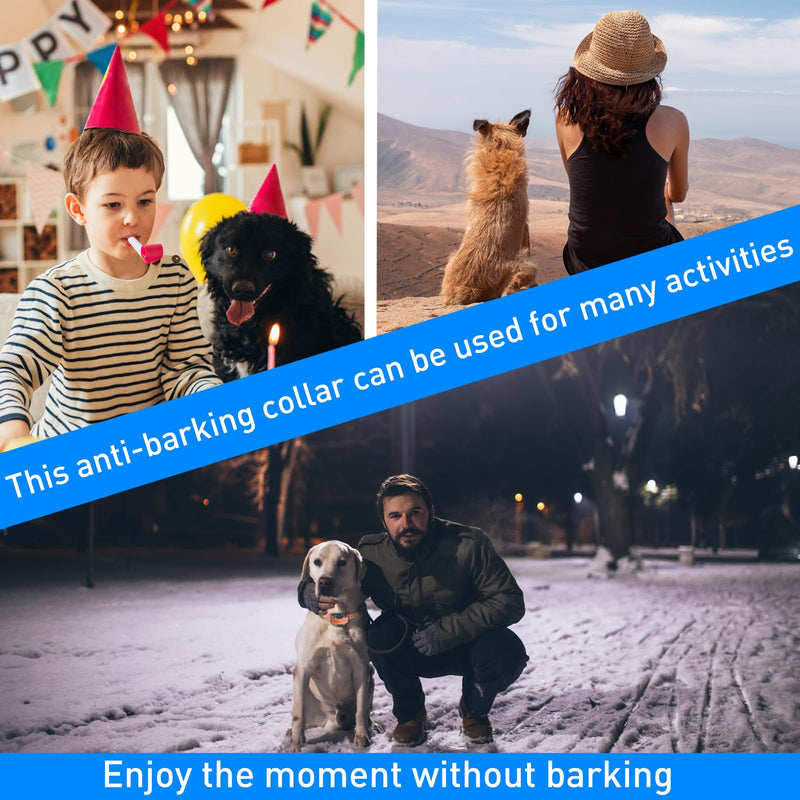 Automatic Guide Training Dog Collar, Two Anti-bark Modes with Beep Optional Electrostatic Shock Mode for Large Medium Small Dog, Vibration Barking Collar Waterproof & Rechargeable Bark Collar - PawsPlanet Australia