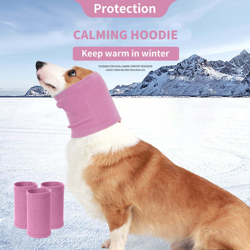 Nanaki Dog Hood No Flap Ear Wrap, Quiet Dog Headband Dog Head Cover No Shake Ear Wrap Dog, The Grooming and Force Drying Pet Ear Protector for Anxiety Relief Calming Dog Ear Covers for Noise Medium Pink - PawsPlanet Australia