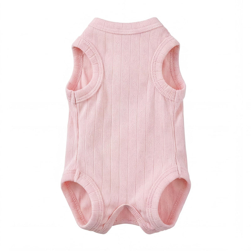 Zunea Cat Recovery Suit after Surgery, Soft, Breathable Kitten/Puppy E-Collar Alternative for Abdominal Wounds or Skin Diseases, Postoperative Protective Suit for Small Dogs, Pink, M