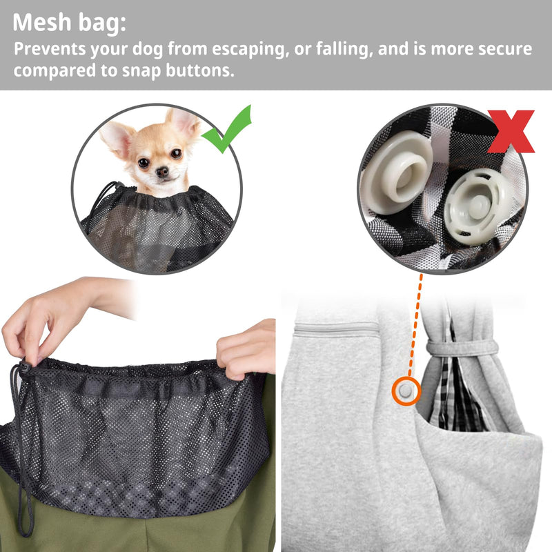CUBY Dog and Cat Sling Carrier - Hands Free Reversible Pet Papoose Bag - Soft Pouch and Tote Design - Suitable for Puppy, Small Dogs Cats Outdoor (Green, Adjust Strap 2.0) - PawsPlanet Australia