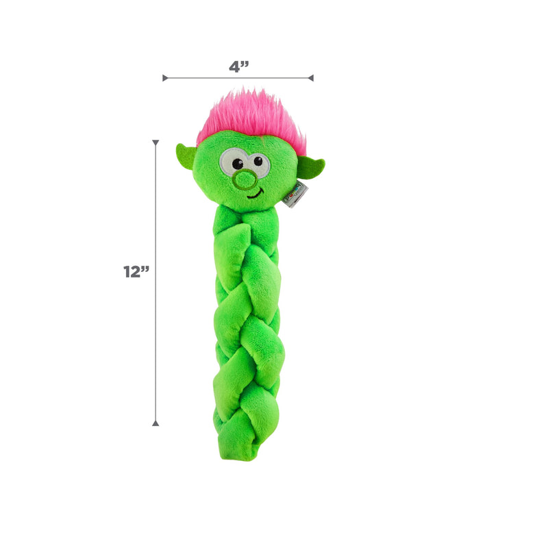 Outward Hound by Nina Ottosson Twistiez Interactive Plush Dog Treat Puzzle, Troll, Small, Green Twistiez Troll - PawsPlanet Australia