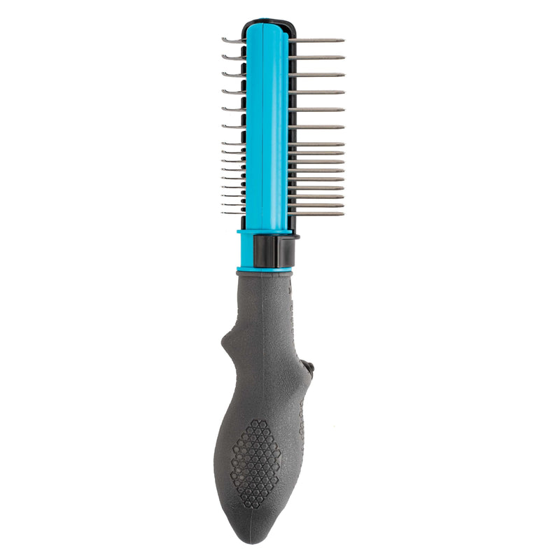 FURminator 2-in-1 Doodle Grooming Tool for Dogs, 1 Count, Dematting Tool with Comb for Mats, Tangles & Maintenance on Curly, Long, Silky & Wiry Coats - PawsPlanet Australia