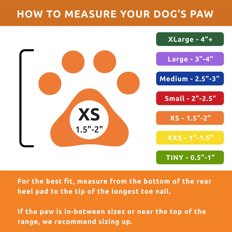 PawZ Rubber Dog Boots for Small Paws - All-Weather Waterproof Dog Shoes, Anti-Slip Traction for Rain, Snow, Mud & Hot Pavement - Pull-On Dog Booties, Black - X-Small (1.5"-2") - Pack of 12 - PawsPlanet Australia