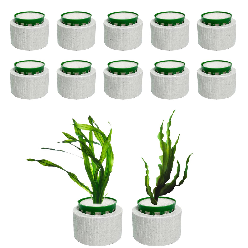 12 Pack New Upgrade Aquatic Plants Fixed Ring Set Aquarium Plant Weights Pot Anti-Floating Ceramic Aquarium Plant Rings Aquarium Landscape Decoration Fish Tank Accessories - PawsPlanet Australia