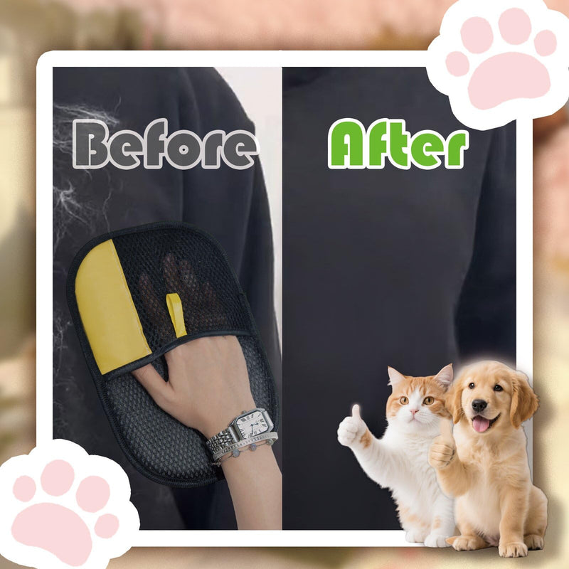 Pet Hair Removal Glove ，Powerful Electrostatic Pet Hair Remover for Cat Dog Hair，Washable and Reusable Cat Dog Hair Removal Gloves for Clothes Bed Sheets Sofas at Climbing Frames (1psc) 1 - PawsPlanet Australia