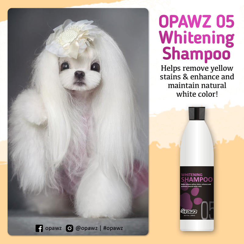 OPAWZ 05 Whitening Purple Shampoo for Dog and Cat, Safely Remove Yellow Stains, with No Bleach, Peroxide and Sulfate, Professional Groomers Recommended Product, 16.9 oz - PawsPlanet Australia
