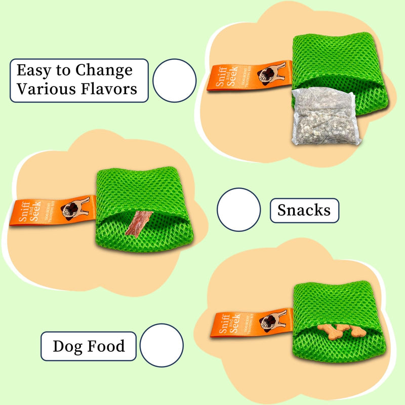 Dog Scent Training kit, Brain Games, Hide and Seek Toys - Fun Nose Work Games, Sniff and Seek Sniffing Toys, Nosework Kit, Scent Work Kit for All Ages Dog (Green) Green - PawsPlanet Australia