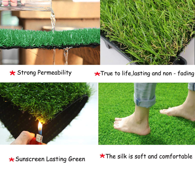 Hamiledyi Artificial Rabbit Grass Mat,Dog Grass Pee Pads,Artificial Turf Pet Grass Mat for Puppy Potty Bunny Chinchilla Guinea Pig TrainerFloor Plastic Mats Feet Pads Indoor Outdoor Fake Grass 2pcs