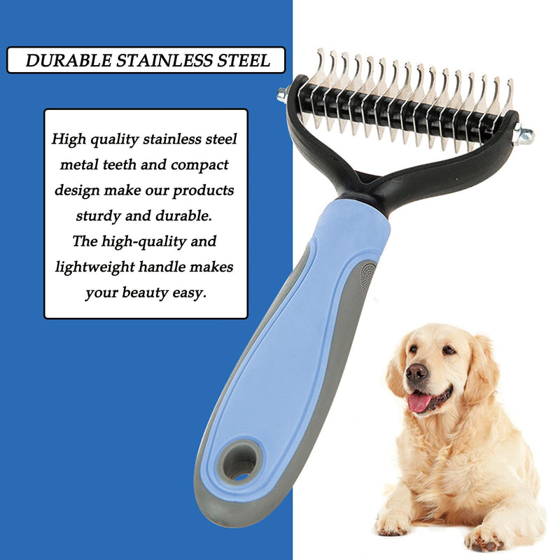 3 Pcs Flea Comb For Cats Dogs Self Cleaning Pet Hair Removal Tool Flea Lice Comb Grooming Brush For Shedding Indoor Kittens With Release Button Long And Short Stainless Steel Metal Teeth. - PawsPlanet Australia