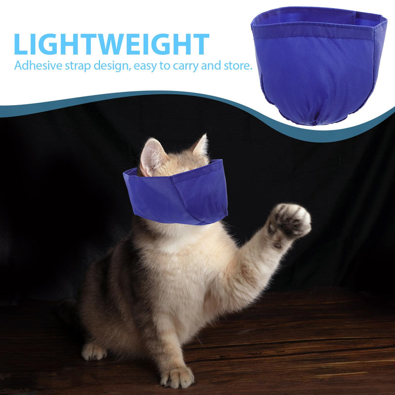 Bite-proof eye patch and post-operative soothing patch made of nylon for cats with small hole design and sticky strap. Breathable and lightweight. For cosmetic use.