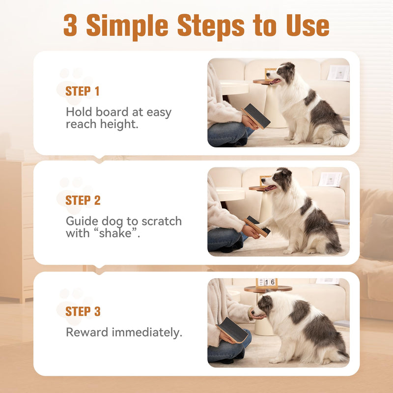 Handheld Dog Scratch Pad for Nail Grinding - Portable Dog Nail File with Curved Surface & 2 Replacement Sandpapers, Effective Grooming Tool for Dogs (M) M