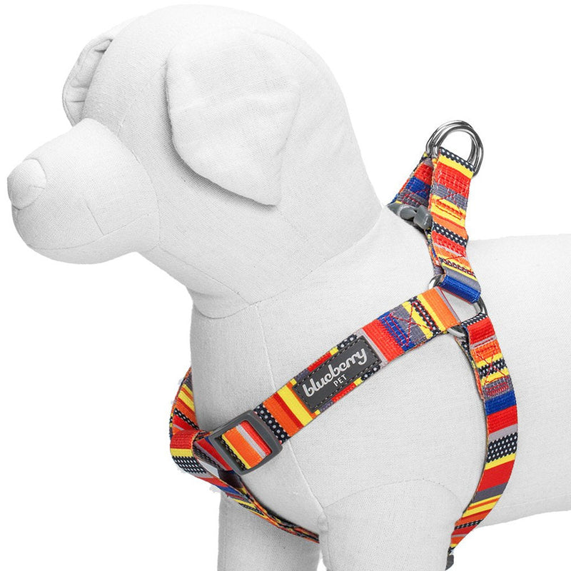 Blueberry Pet Essentials Step-in Nautical Flags Inspired Designer Dog Harness, Chest Girth 16.5" - 21.5", Small, Adjustable Harnesses for Dogs (16.5" - 21.5") Chest Girth (Pack of 1) - PawsPlanet Australia