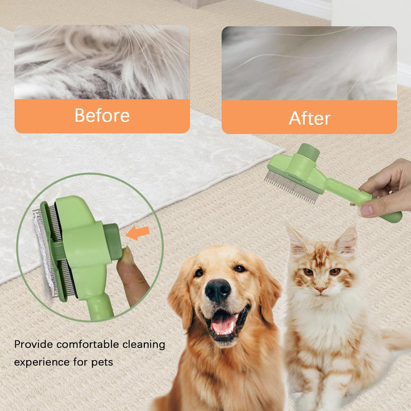 Pet Hair Removal Glove for Cats and Dogs,Mesh Hair Grooming Mitt, Equipped with 1PCS Pet Grooming Comb