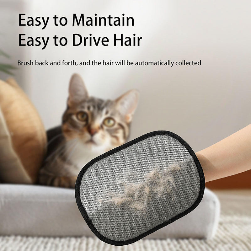 Pet Hair Removal Glove for Cats & Dogs, Electrostatic Reusable Magic Brush Pet Hair Remover Tool for Couch, Furniture,Car Seat,Pet Grooming - PawsPlanet Australia