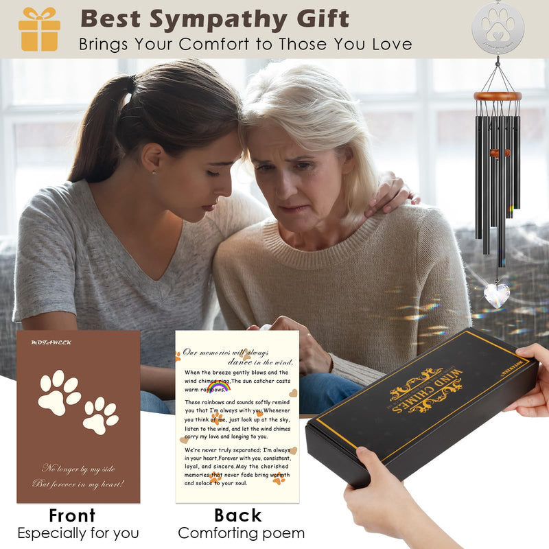 Dog Memorial Gifts for Loss of Dog, Pet Memorial Suncatcher Wind Chime, Loss of Pet Sympathy Gift, Pet Memorial Gifts, Pet Remembrance Gift in Memory of Dog Cat, Bereavement Gifts（28 inch - PawsPlanet Australia