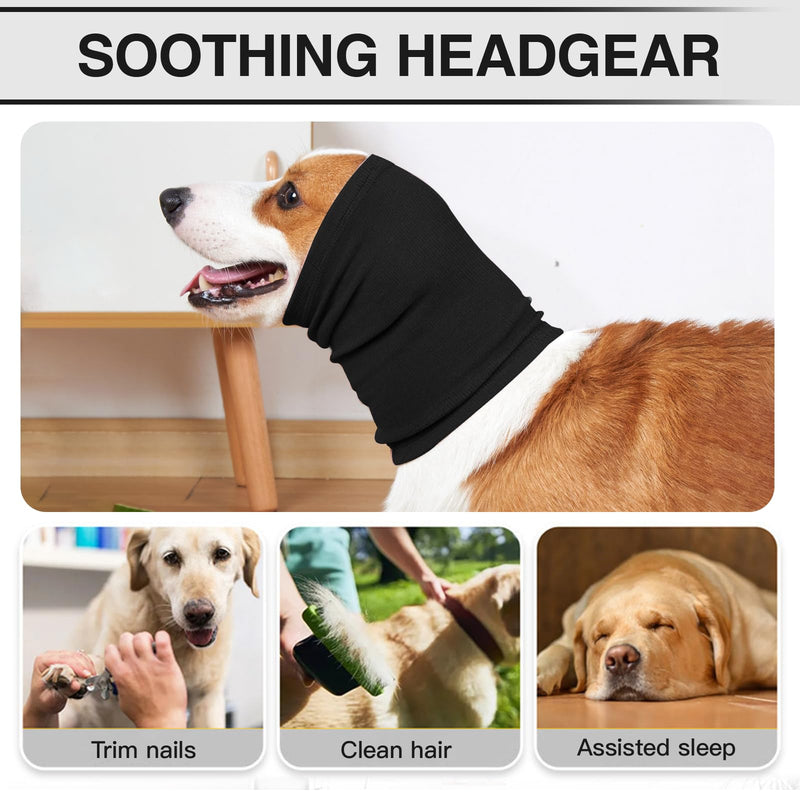 XdealCozyxc 2 Pcs Dog Ear Defenders, Dog Snood Ear Protector, Pet Cat Dog Firework Calming Earmuffs for Wearing in Bathing Grooming Waterproof Reducing Noise