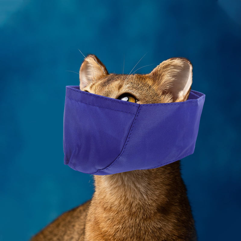 VILLCASE Bite-Proof Durable Eye Patch for Cats Breathable Cosmetic Eye Mask Blue Size for Cats 2.5.5 kg Lightweight and Portable Eye Protection for Pets