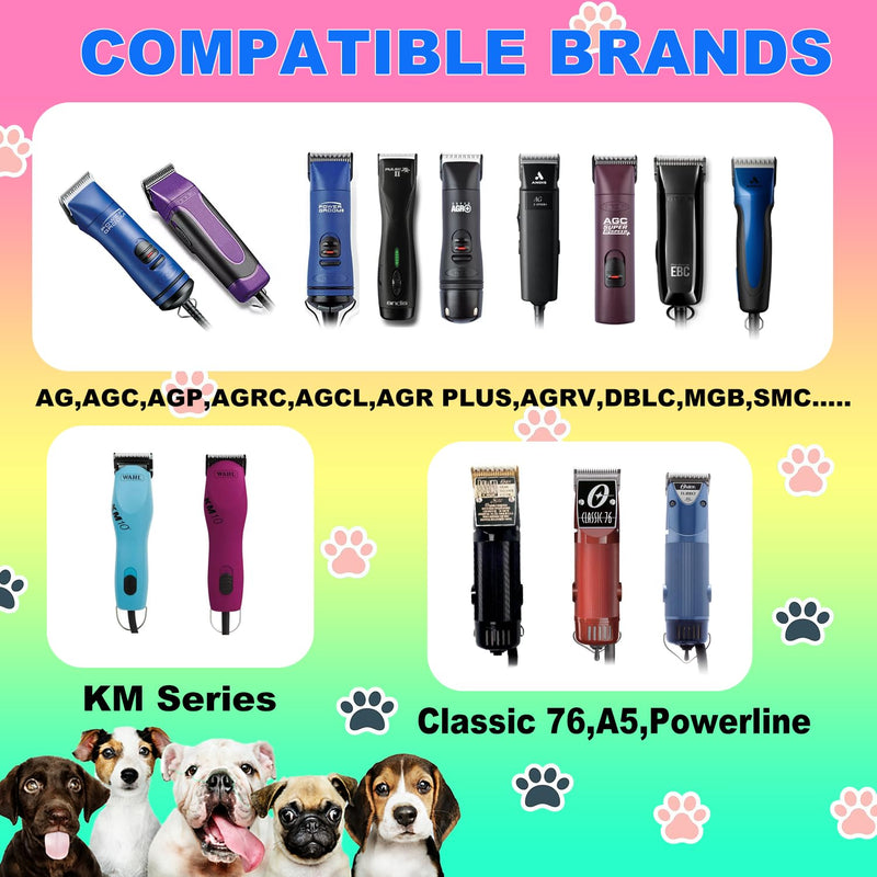 TRAH 5FW Detachable Pet Grooming Blades Dog Grooming Wide Blade Compatible with Andis Dog Clippers,Most A5, KM Series Clippers,Detachable Ceramic Blade,Size-5FW, 1/4-Inch Cut Length (6.3mm) 5FW 6.3mm