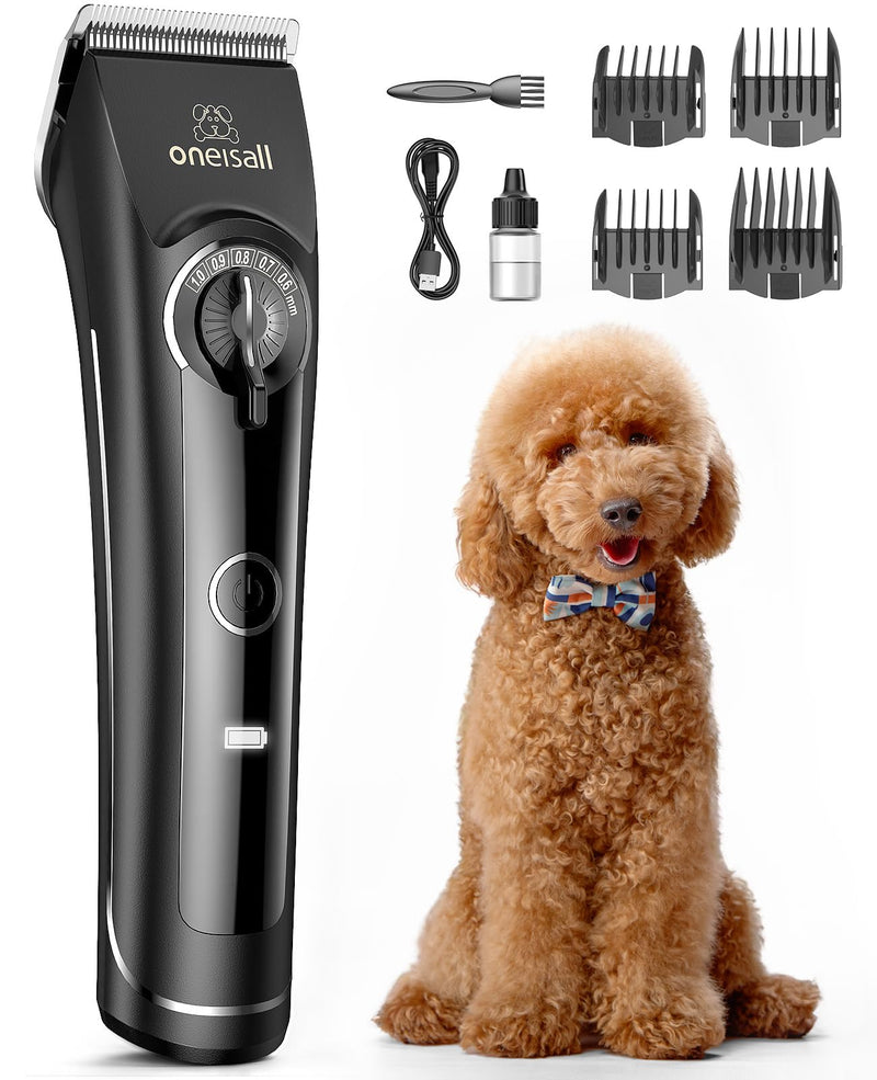 oneisall Dog Clippers for Grooming Doodles Poodles Thick Curly Hair and Replacemenet Blades - PawsPlanet Australia