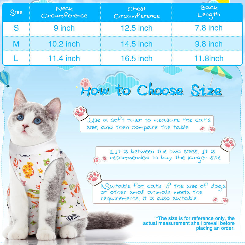 Kacctyen 6 Set Cat Recovery Suit After Surgery Female and Male Cat Surgery Suit Kitten Recovery Suit E Collar Alternative Pajama Cat Clothes for Spay Suit Abdominal Skin Anti Licking(Animal,Medium) Animal Medium - PawsPlanet Australia