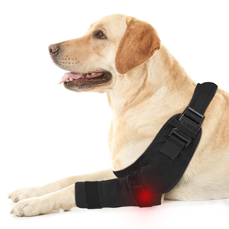 Dog Elbow Protector Brace Sleeve for Elbow Dysplasia Arthritis Pressure Sores Dysplasia Calluses – Breathable Adjustable Dog Front Leg Sleeve Anti-Licking for Post-Surgery Care Recovery(Left Leg, L)