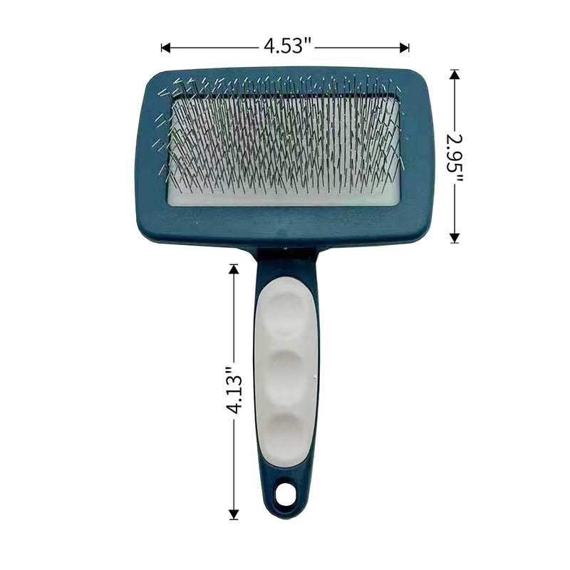 YIRU Goldendoodle & Poodle Grooming Brush, Extra Long Pin Slicker Brush (1.06") for Long & Curly Coats, Post-Walk Mat & Tangle Remover, Cuts Grooming Time in Half