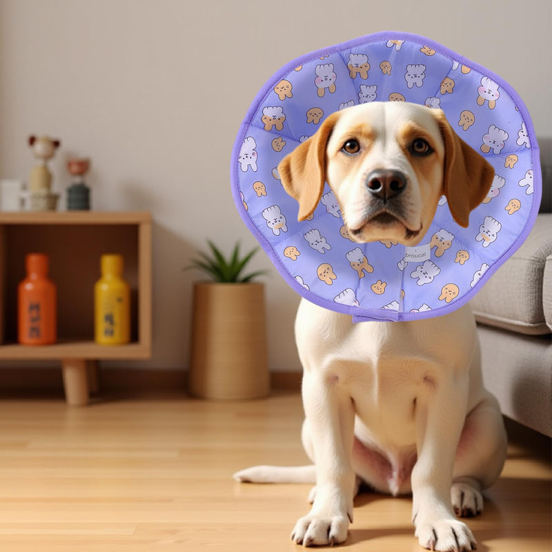 Anti-Leak Collar for Small Dogs and Cats, Adjustable Post-Operative Recovery Collar, Soft Conical Collar Made of Lightweight Material, 32 x 36 cm, Post-Surgery Protection