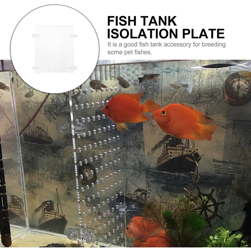 1pc Fish Tank Acrylic Divider Board with Suction Cup Fish Divider Large Aquarium Divider Fish Tank Divider Mixed Breeding to Keep Different Fish from The Fight