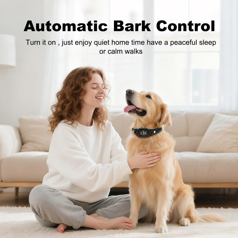 Dog Bark Collar - Shock Collars for Large Medium Small Dogs with Vibration Beep Modes, Waterproof IP67, Rechargeable Training Collar with 8 Adjusable Sensitivity, Calming Anti Barking Device