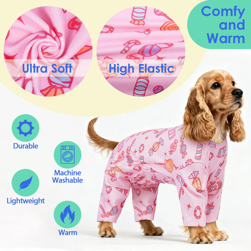 MIGOHI Sweet XS Dog Pajamas, Dog Onesie for Small Dogs | Stretchy & Lightweight Doggy Clothes, Cute Warm Jumpsuit for Puppy, Summer Nightwear, Pink, XS XS(6-10 lbs) - PawsPlanet Australia